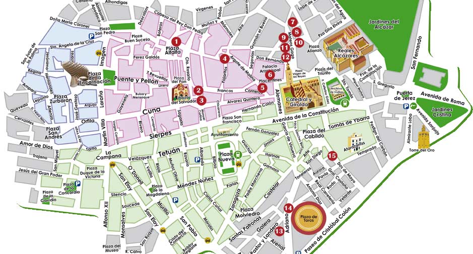 bares y tapas en sevilla mapa